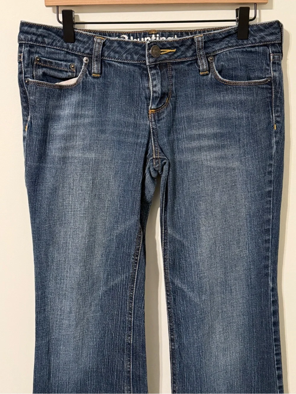 Tilt Huntington Flare Jeans Womens Size 7 Short Blue Stretch Low Rise Y2K